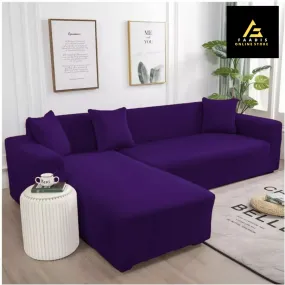 L-shape Sofa Covers-Purple