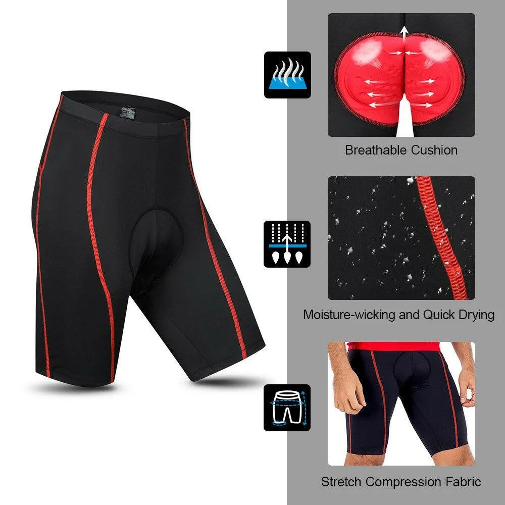 Lixada Men's Cycling Shorts Padded Bicycle Riding Half Pants Bike Biking Tights