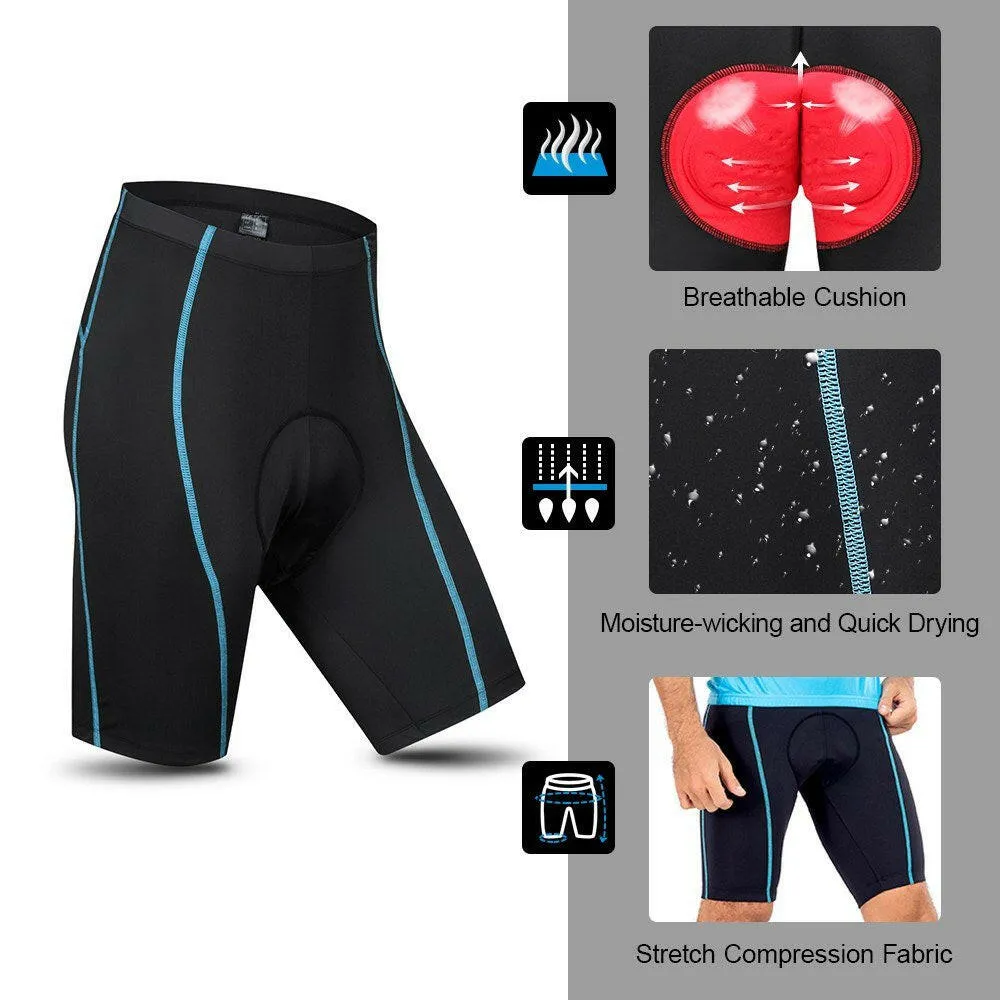 Lixada Men's Cycling Shorts Padded Bicycle Riding Half Pants Bike Biking Tights