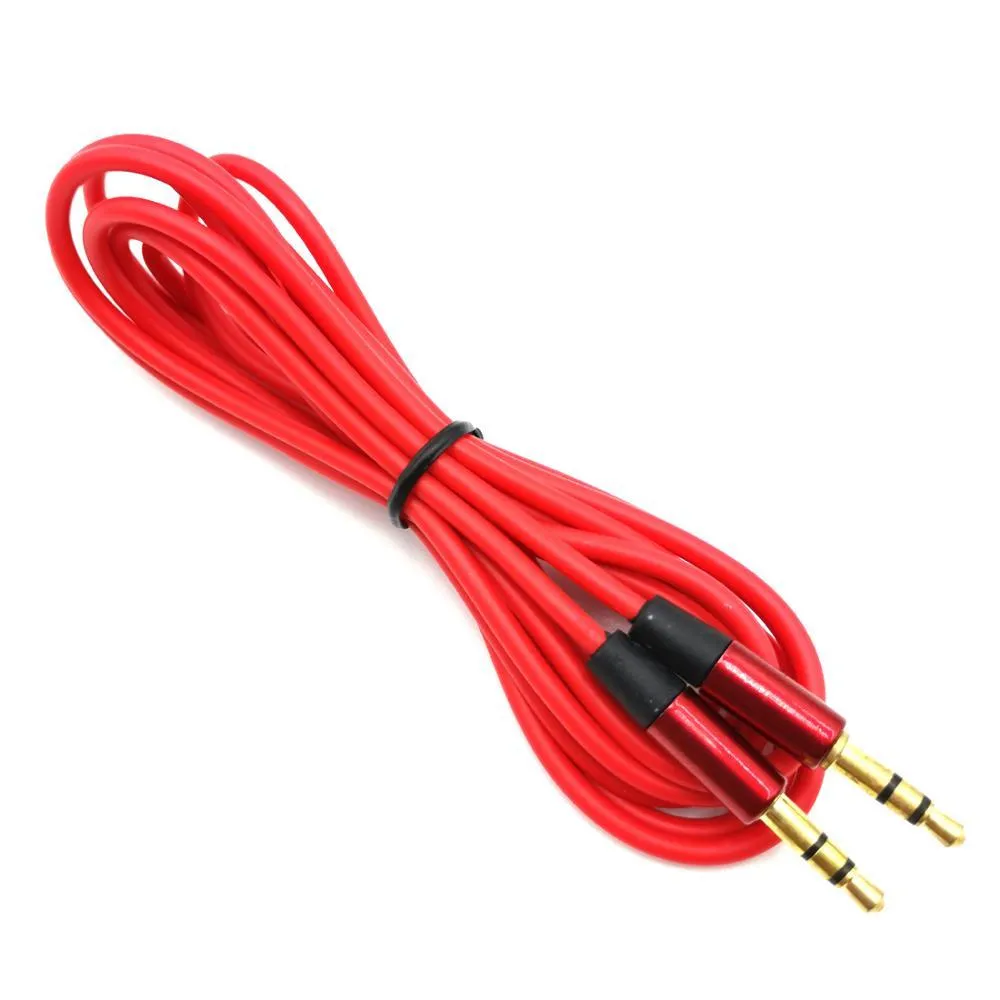 Male to male 3.5mm audio aux cable 1m 35 jack to 3 . 5 mm jack Car aux cable for iPhone headphone beats speaker aux cord MP3/4