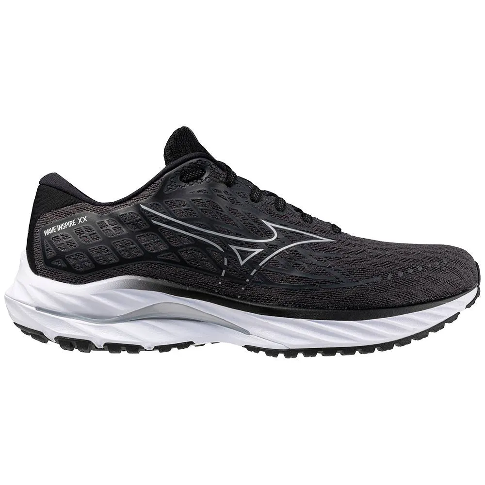 Mizuno Wave Inspire 20 (Mens) - Ebony/Silver/Black