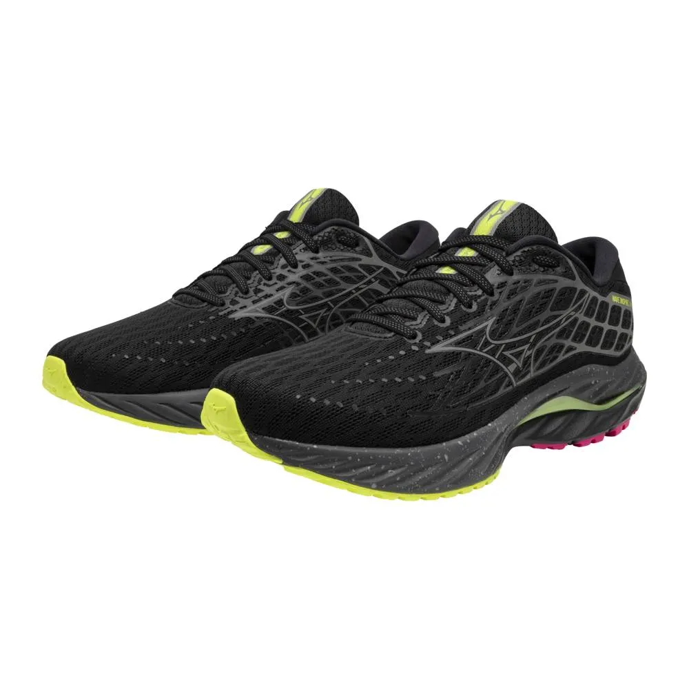 Mizuno Wave Inspire 20 (Unisex) - Black/Silver/Sunny Lime