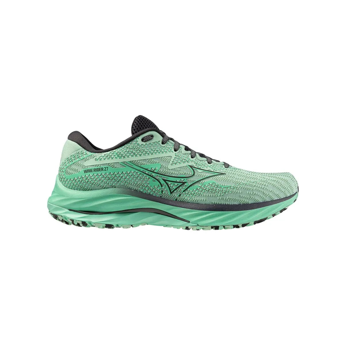 Mizuno Wave Rider 27 Green Black SS24 Shoes