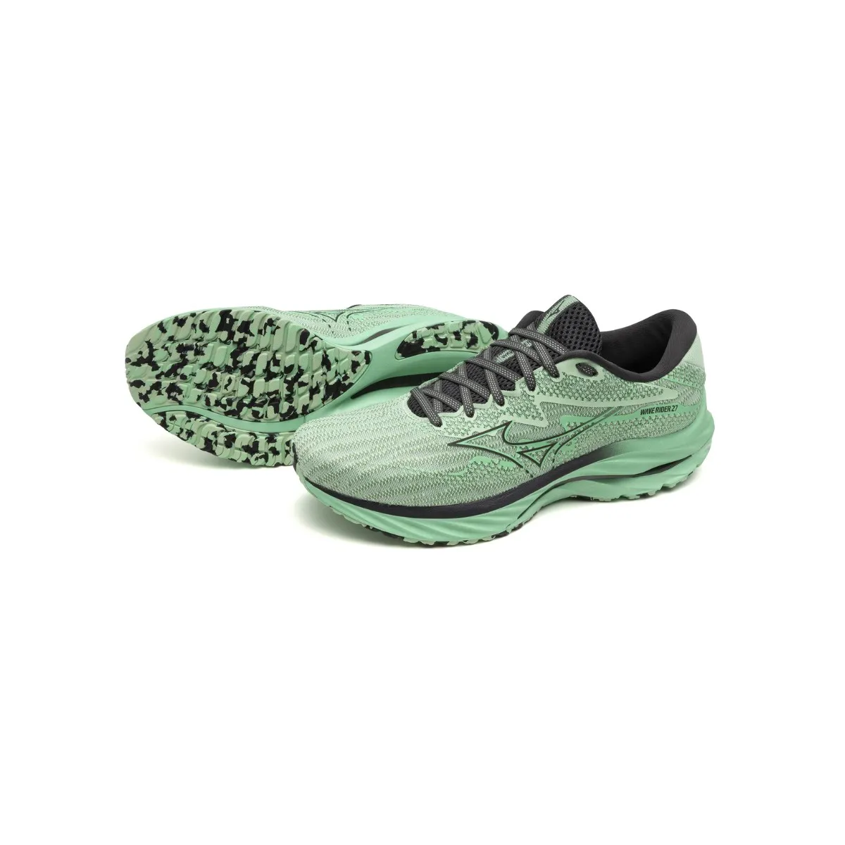 Mizuno Wave Rider 27 Green Black SS24 Shoes