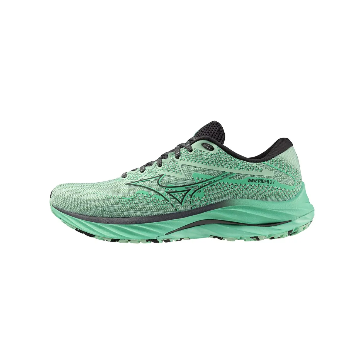 Mizuno Wave Rider 27 Green Black SS24 Shoes