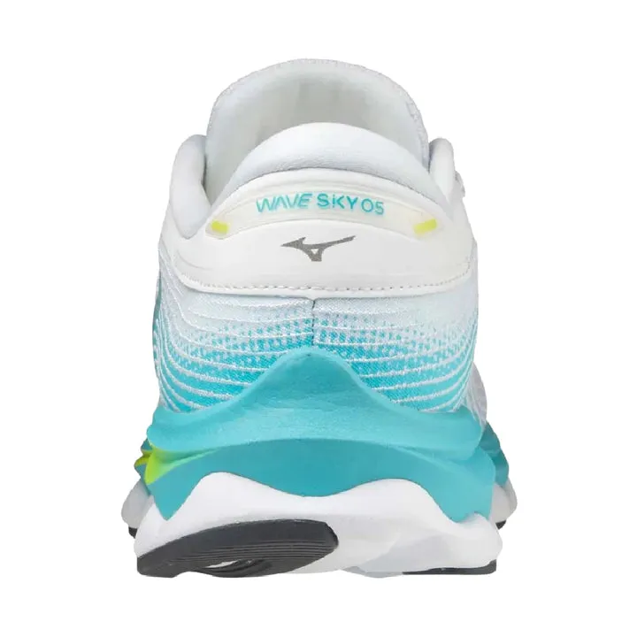 Mizuno Wave Sky 5 Womens - White/Blue Curacao