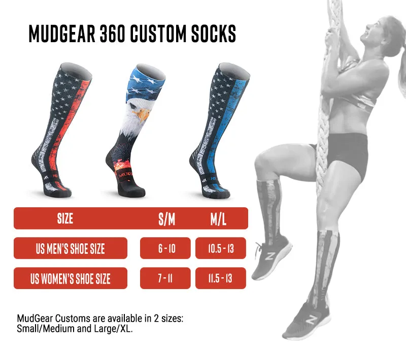 MudGear Custom USA Eagle Tall Compression Sock (1 Pair)