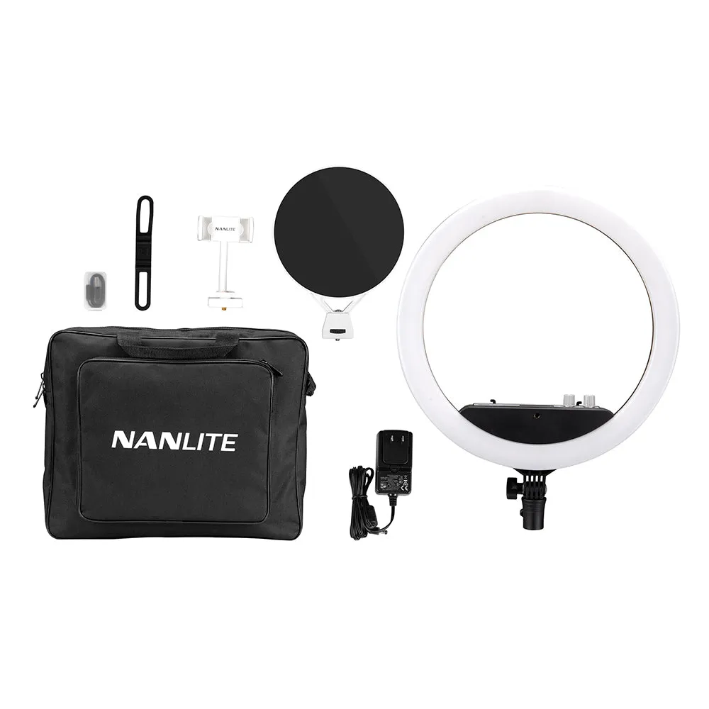 NanLite Halo 14 inch LED Ring Light with built-in battery