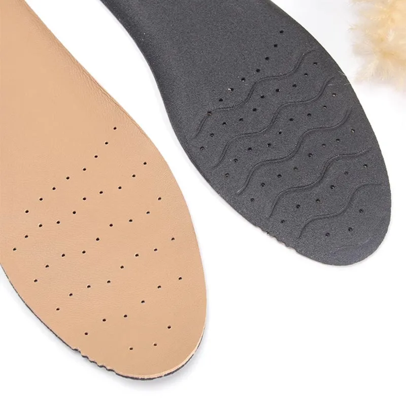 Naturally Tanned Sheepskin Insoles with Perforated Design