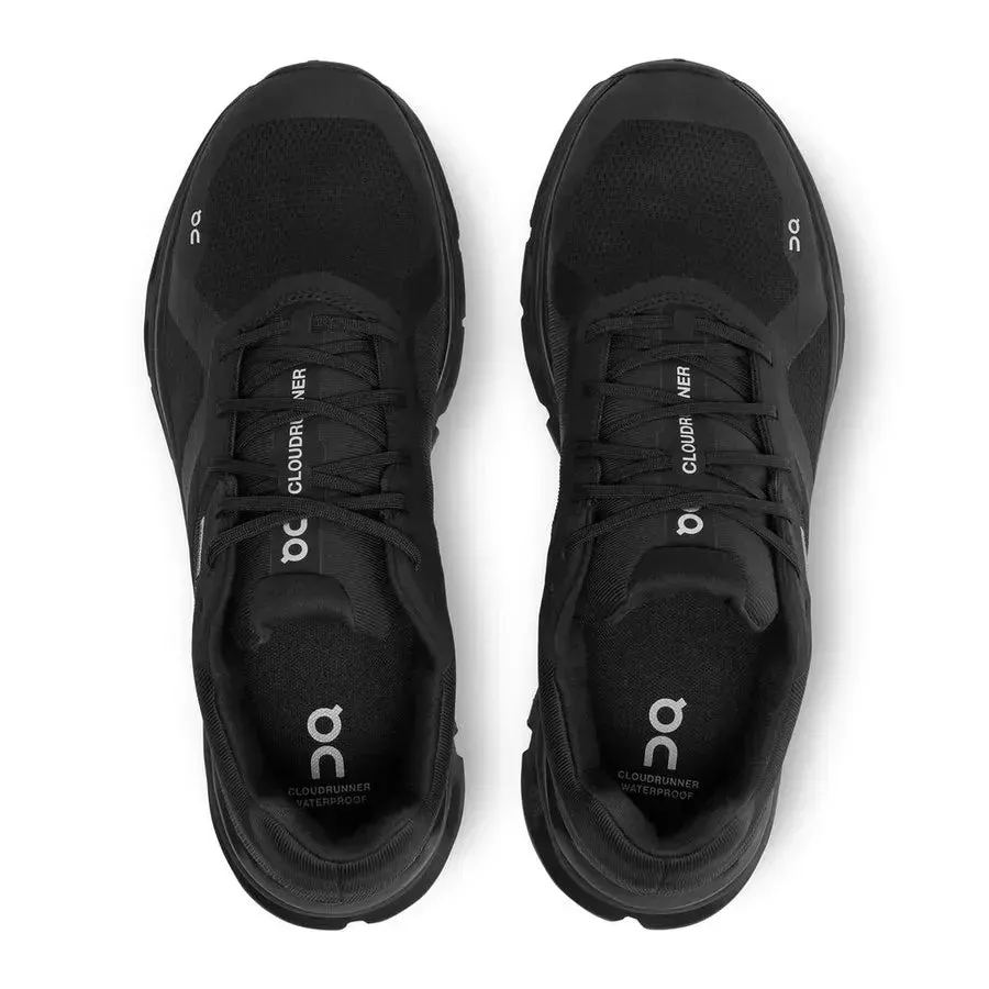 On Running Men's Cloudrunner Waterproof Shoes - Black