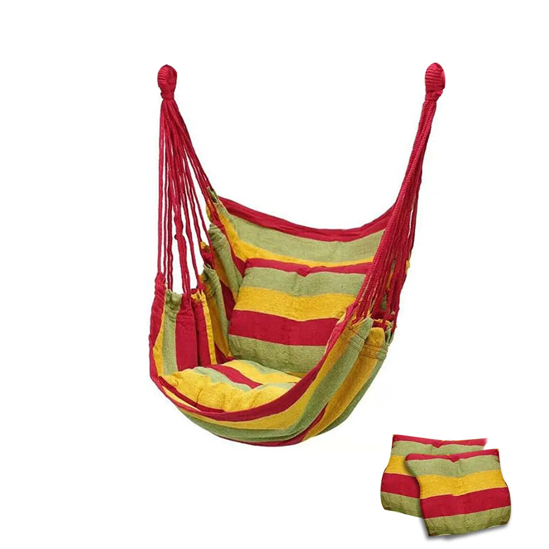 Outdoor Hammock Thicken Chair Hanging Portable Relaxation Canvas Swing Travel Camping Lazy Chair No Pillow