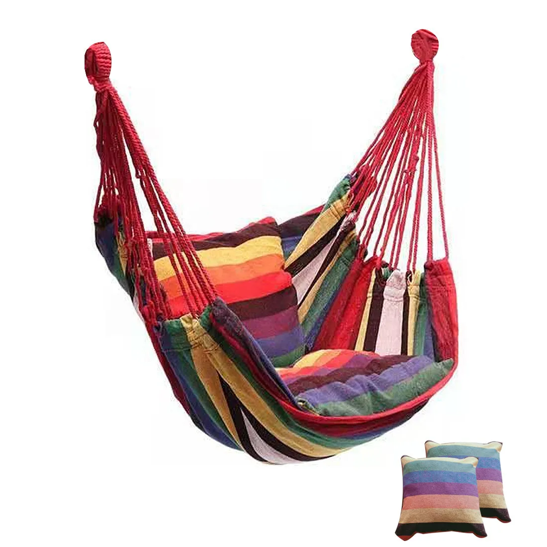 Outdoor Hammock Thicken Chair Hanging Portable Relaxation Canvas Swing Travel Camping Lazy Chair No Pillow