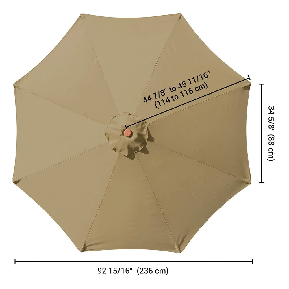 Patio Umbrella Canopy 8ft 8-Rib