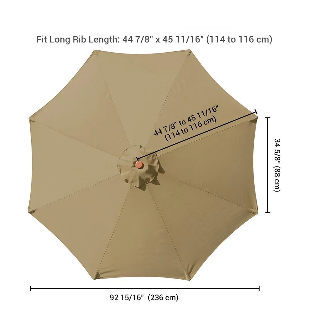 Patio Umbrella Canopy 8ft 8-Rib