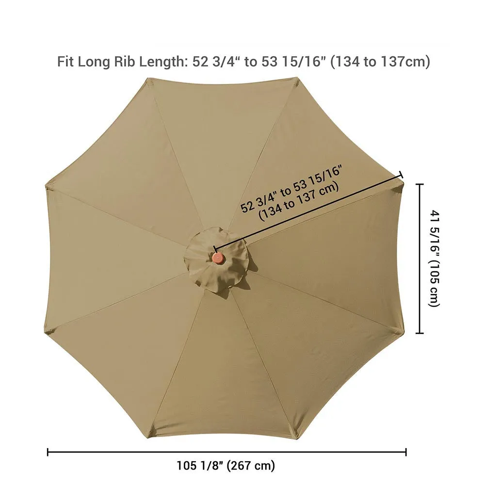 Patio Umbrella Canopy 9ft 8-Rib