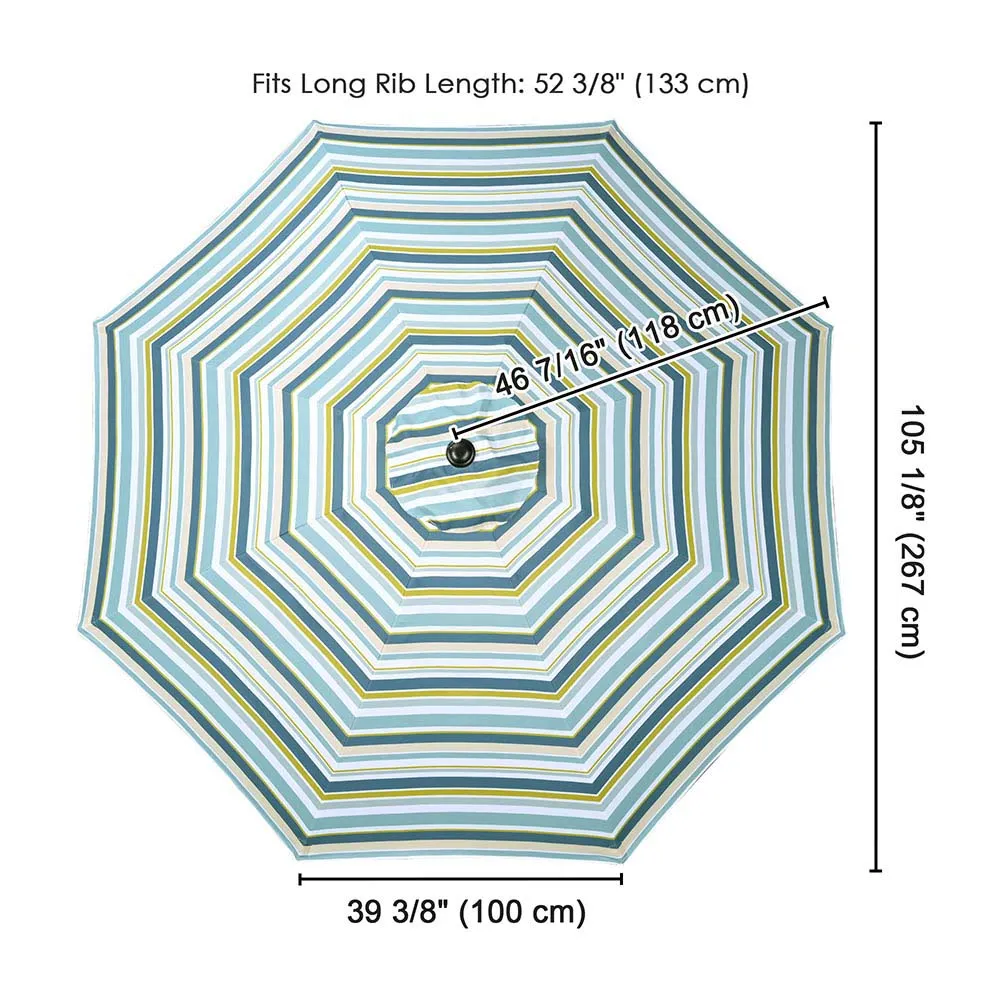 Patio Umbrella Canopy 9ft 8-Rib