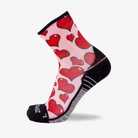 Pink Hearts Valentine's Socks (Mini Crew)