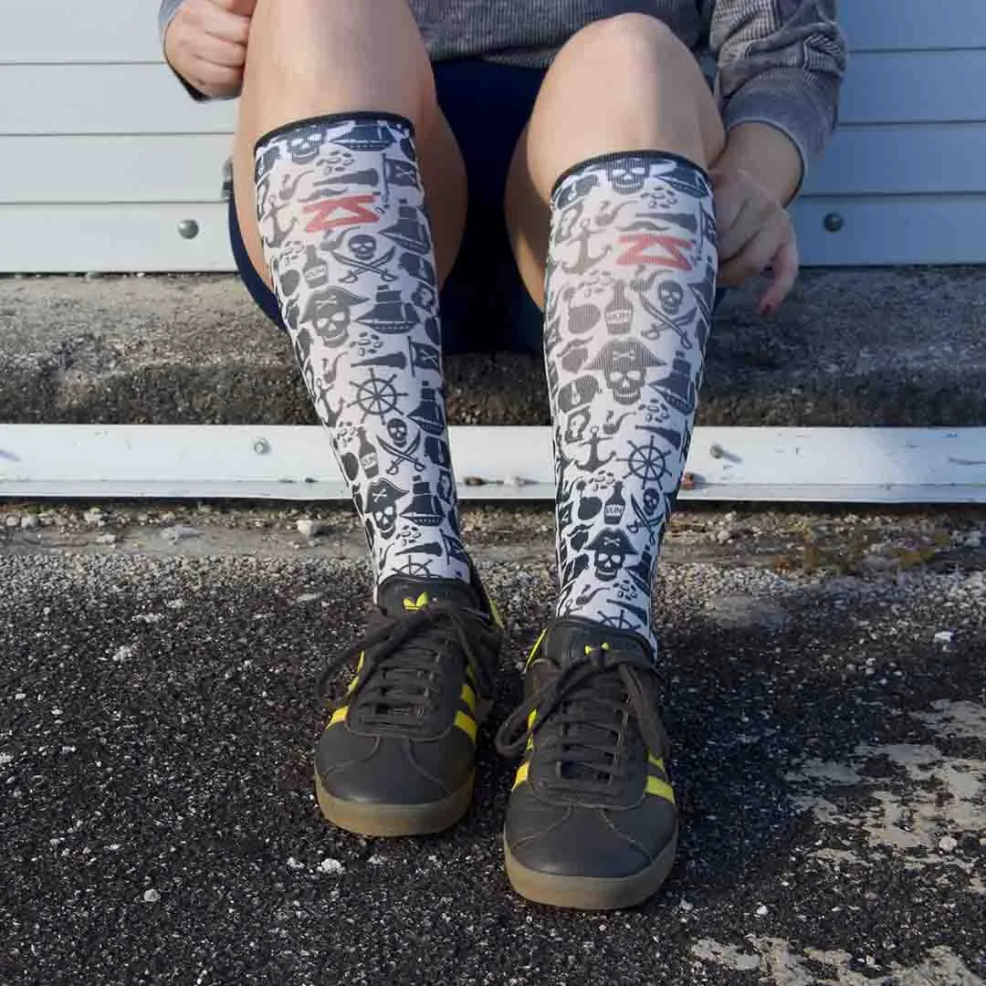 Pirate Vibes Compression Socks (Knee-High)