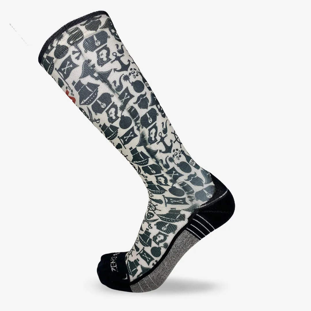 Pirate Vibes Compression Socks (Knee-High)