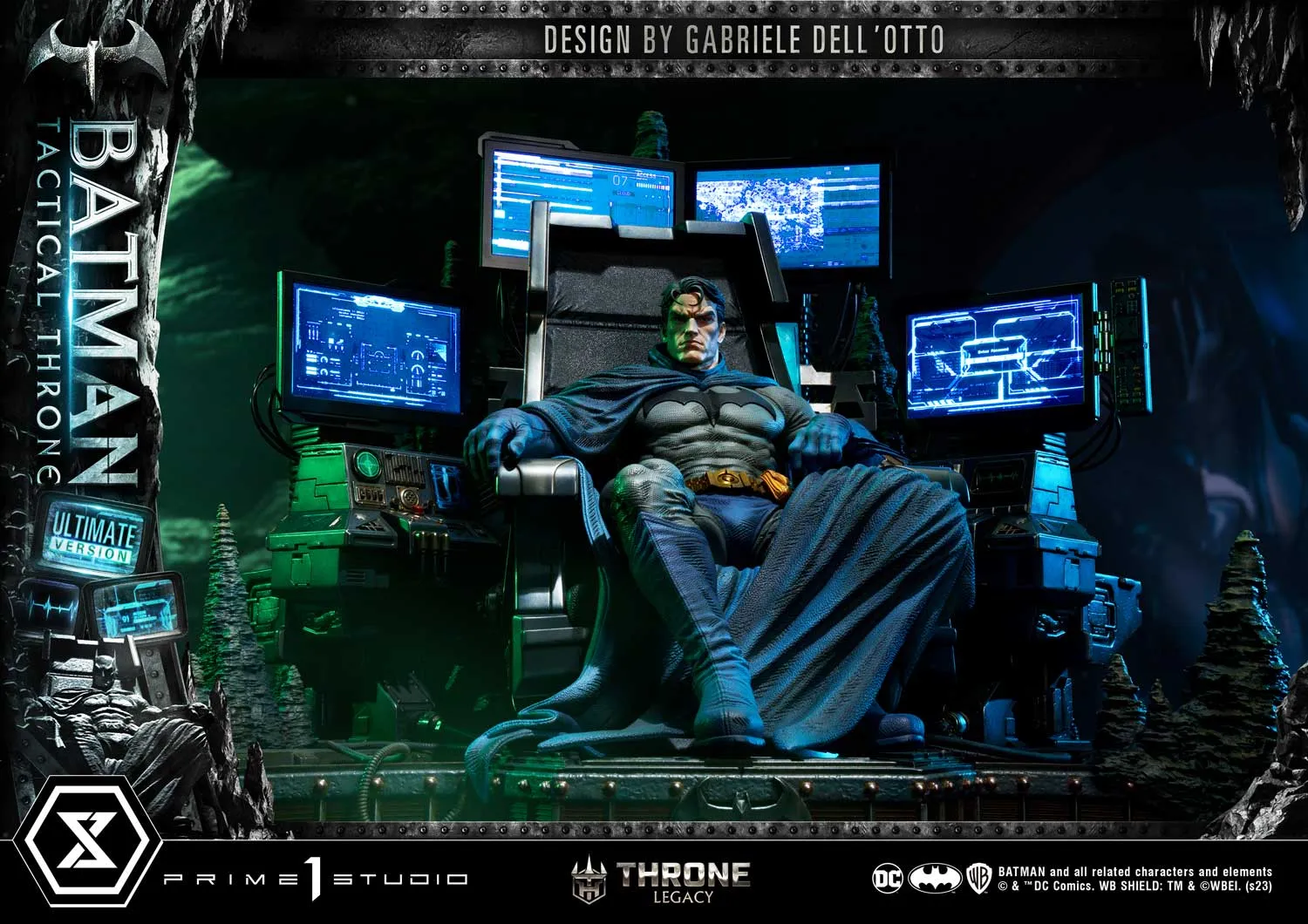 PRE-ORDER: Prime 1 Studio Batman Tactical Throne "Design by Gabriele Dell'Otto" Ultimate Bonus Version LE 500 1/4 Scale Statue