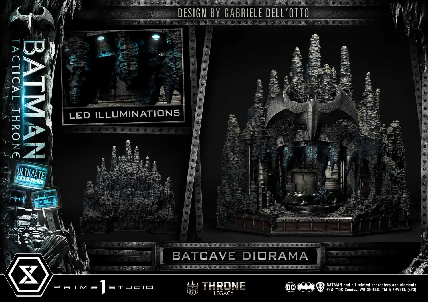 PRE-ORDER: Prime 1 Studio Batman Tactical Throne "Design by Gabriele Dell'Otto" Ultimate Bonus Version LE 500 1/4 Scale Statue