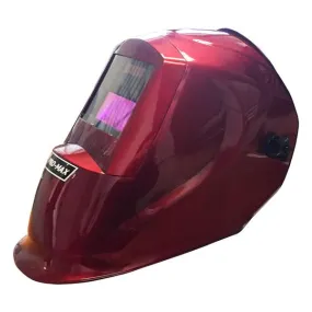 Promax Non Adjustable Auto Darkening Welding Helmet - Plain Red