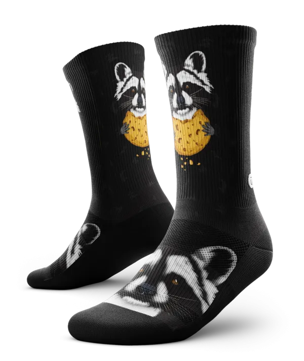 "Rad Raccoon" Performance Crew Running Socks by Outway