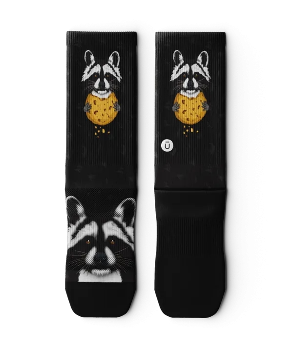 "Rad Raccoon" Performance Crew Running Socks by Outway