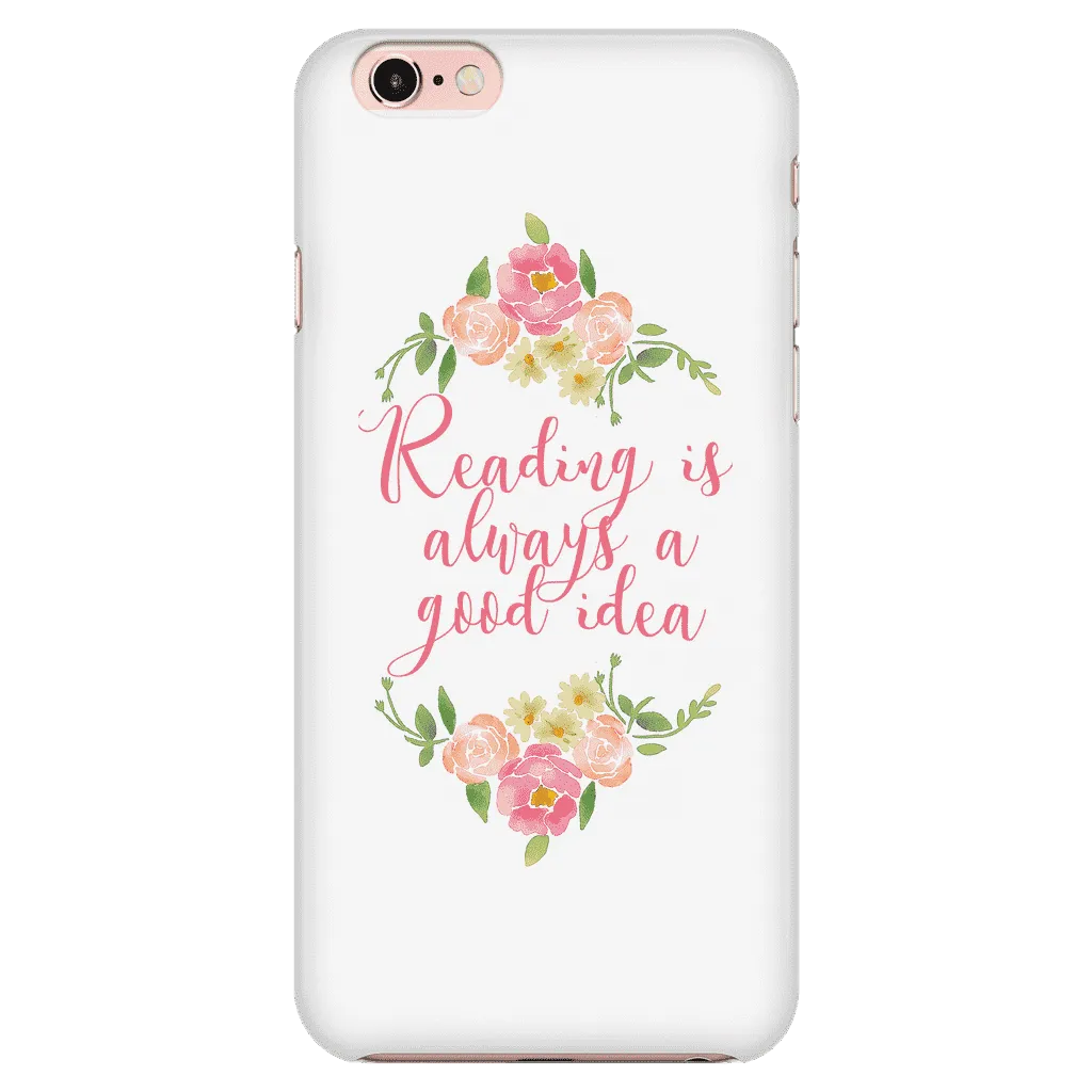 Reading floral phone case white