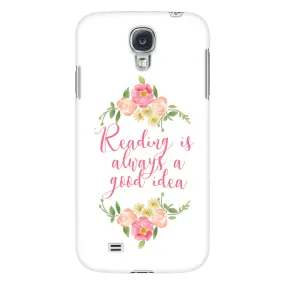 Reading floral phone case white