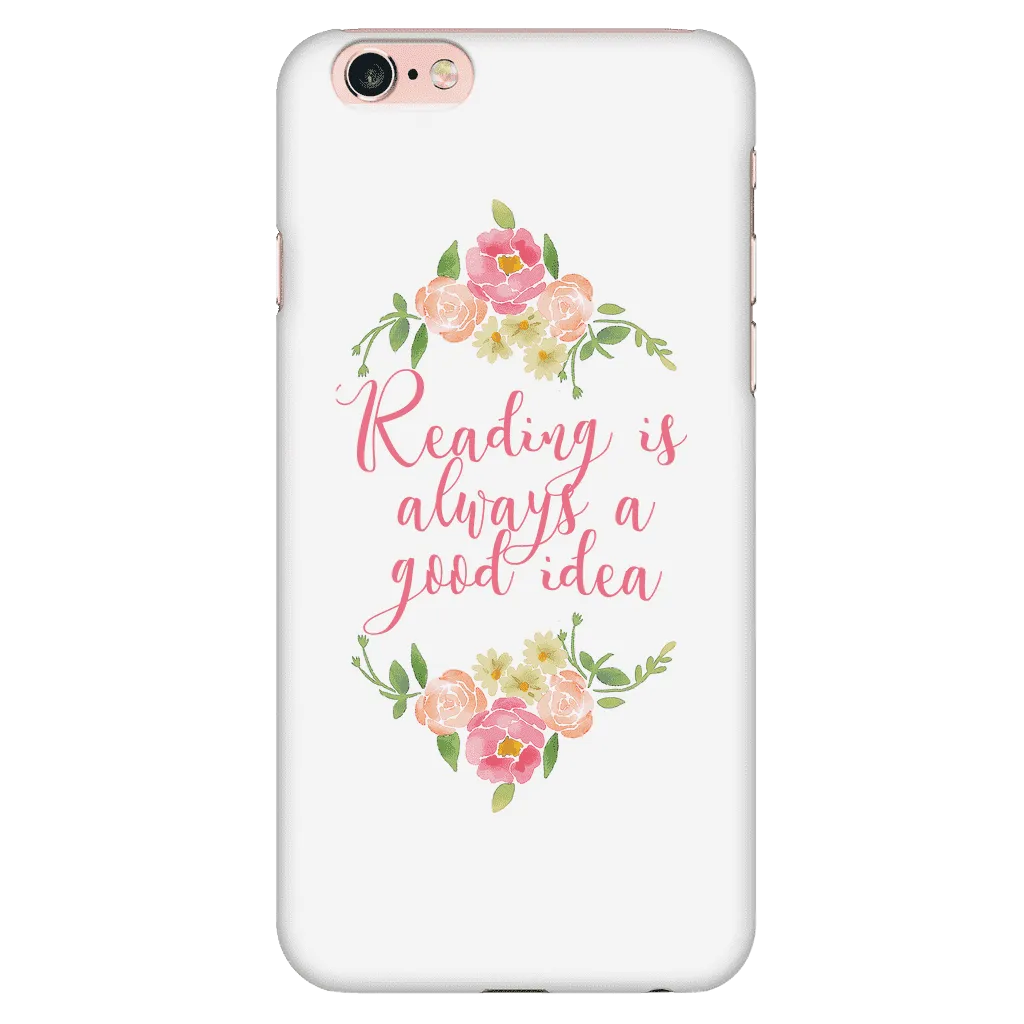 Reading floral phone case white