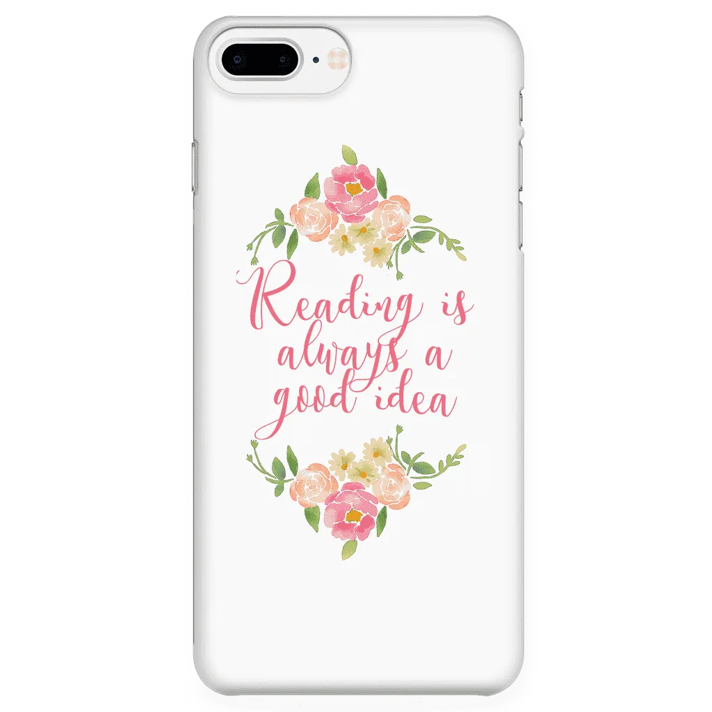 Reading floral phone case white