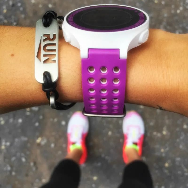 RUN - Running Bracelet - Pink or Black Leather