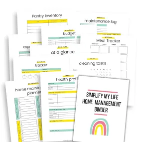 Simplify My Life Home Management Binder Kit