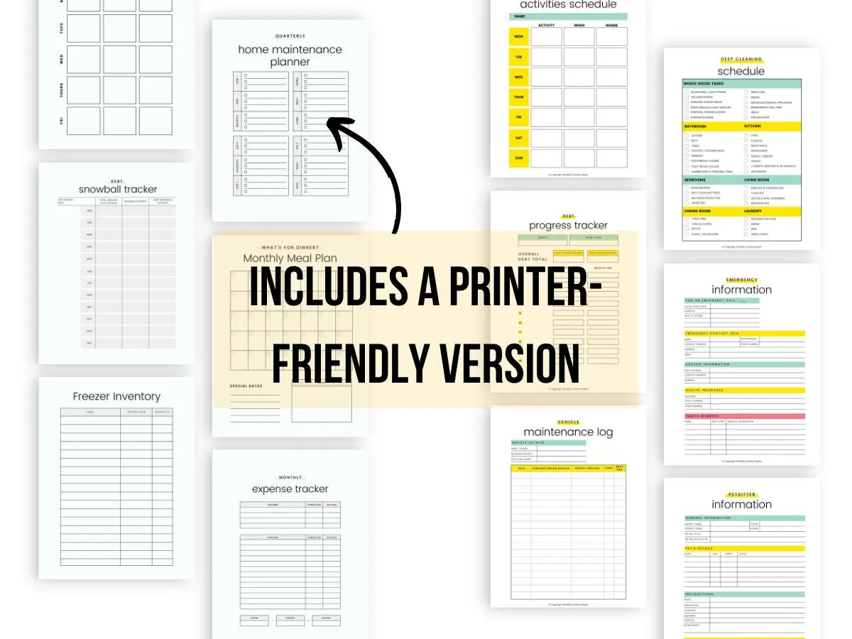 Simplify My Life Home Management Binder Kit