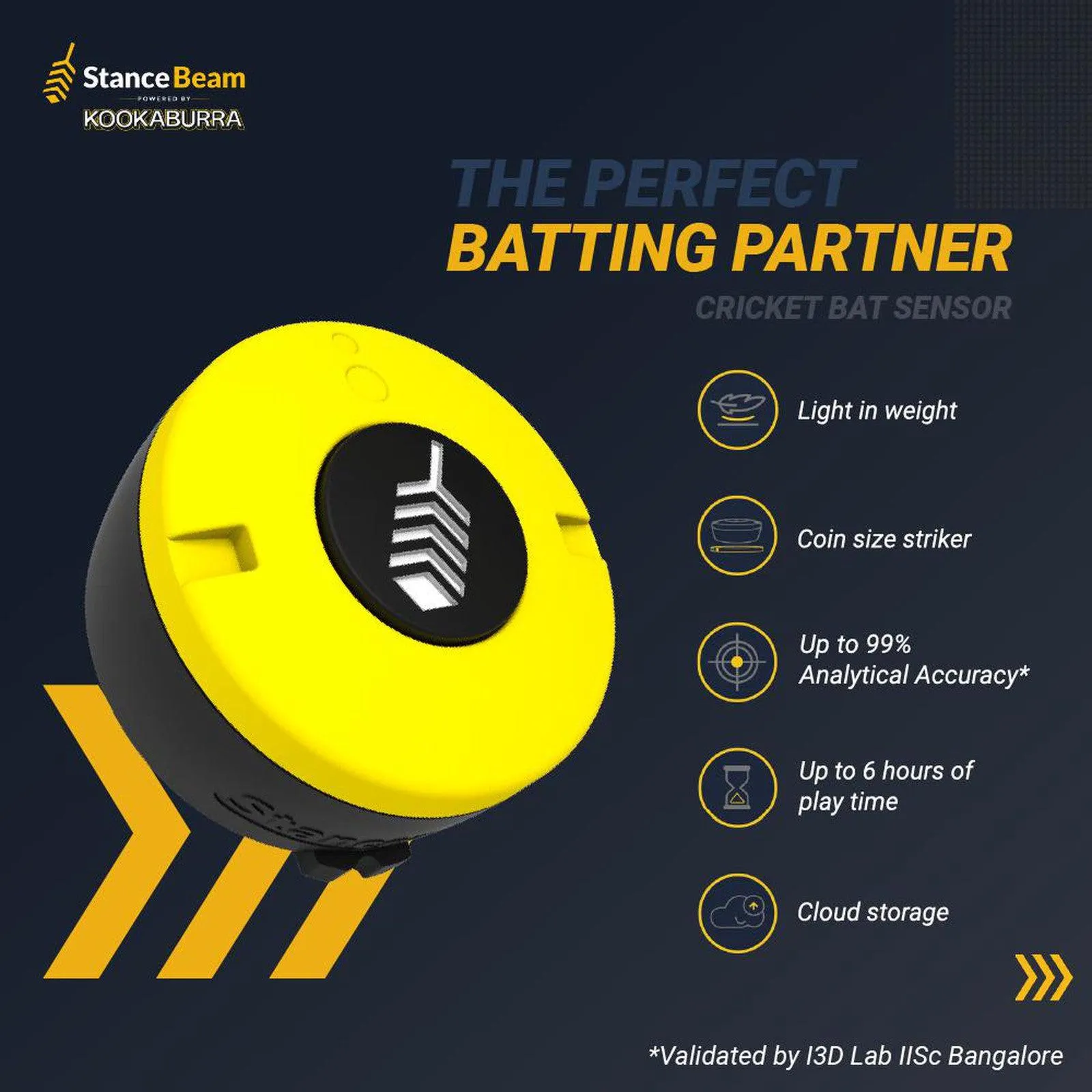 Stancebeam Striker Cricket Bat Sensor