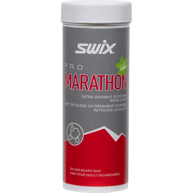 Swix Marathon Fluor-Free Glide Wax - Black Powder | 40g