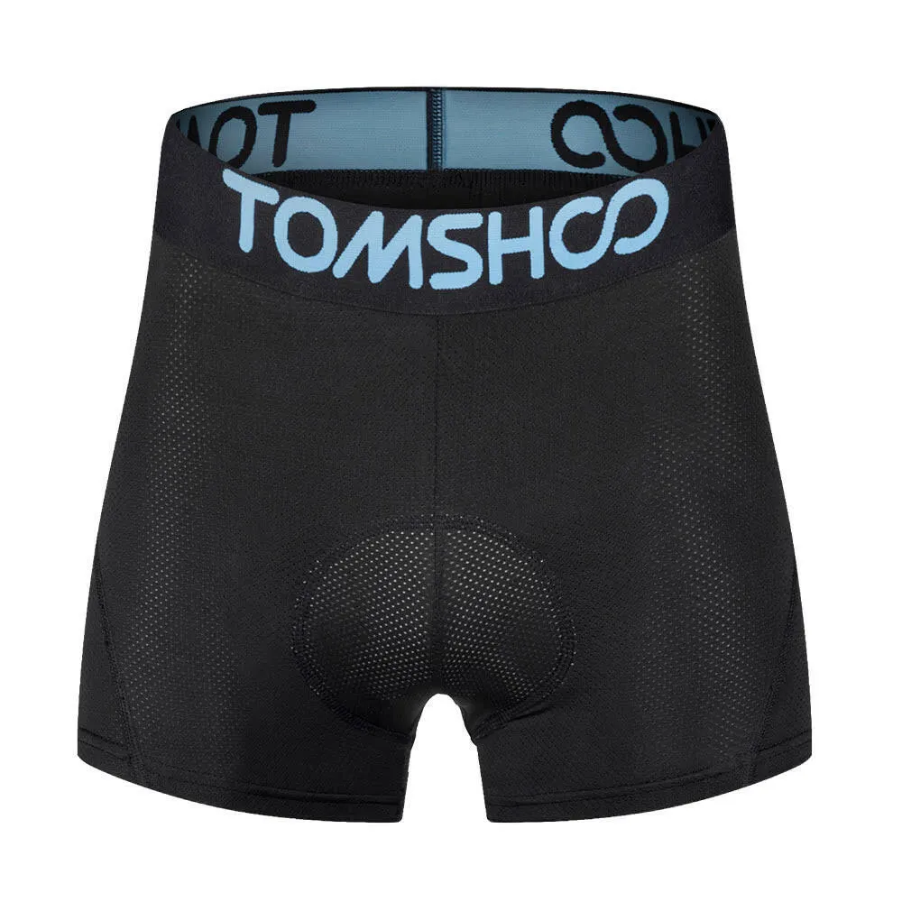 TOMSHOO Men's 3D Padded Bicycle Cycling Underwear Breathable Lightweight Bike Riding Cycling Shorts Underpants