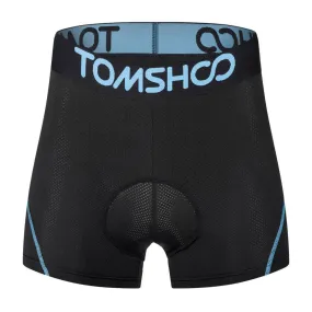 TOMSHOO Men's 3D Padded Bicycle Cycling Underwear Breathable Lightweight Bike Riding Cycling Shorts Underpants