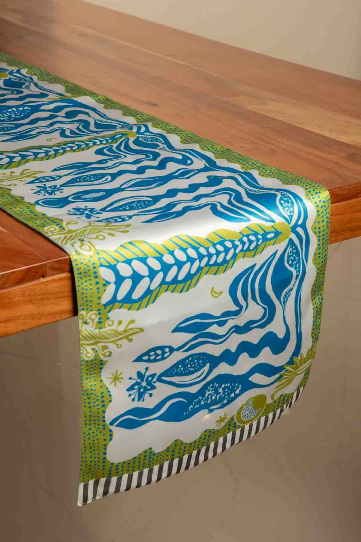 Twin Tree Aqua Blue Table Runner