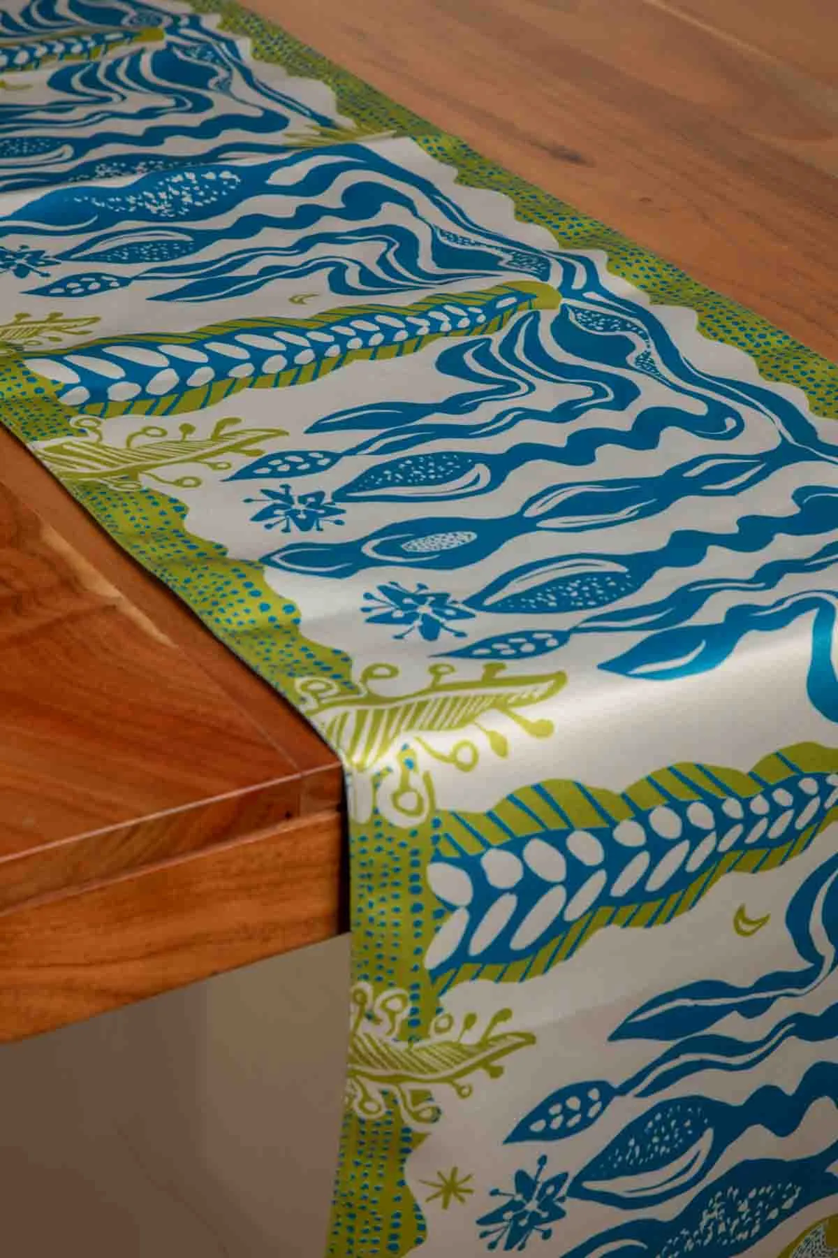 Twin Tree Aqua Blue Table Runner